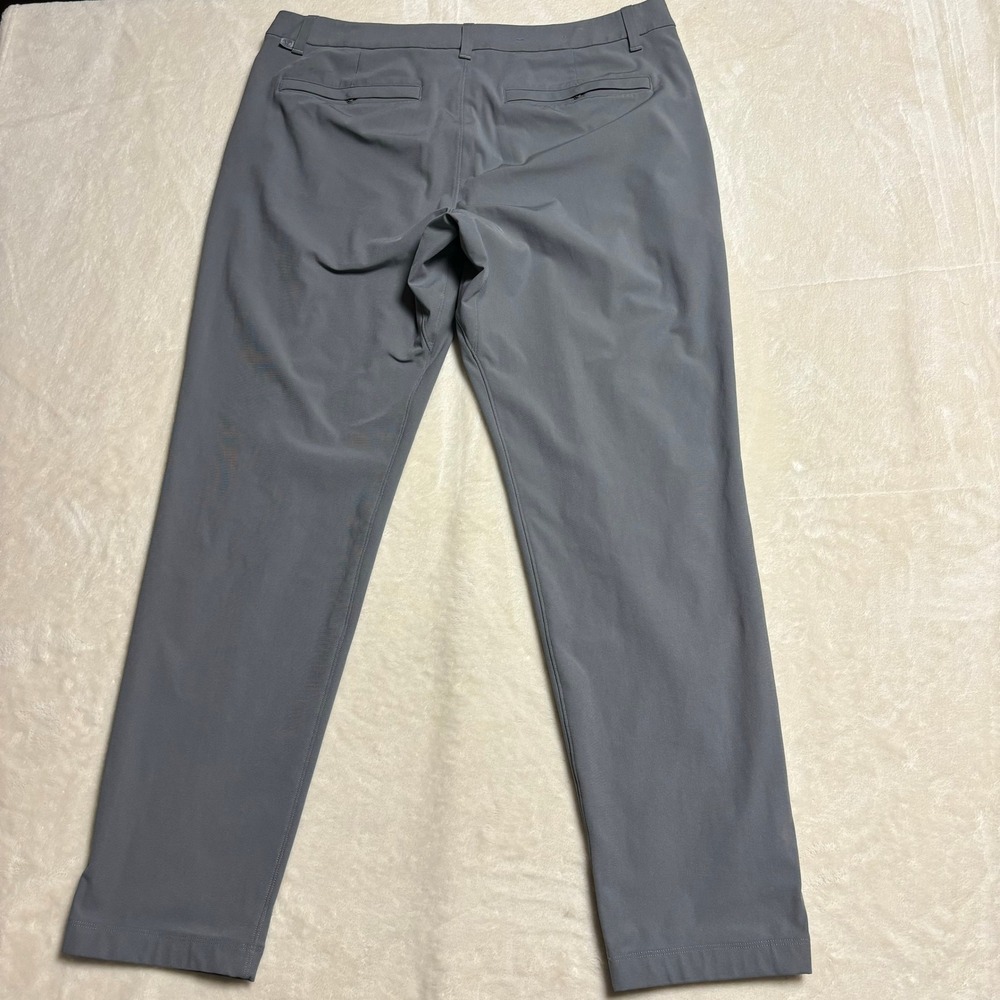 Lululemon Mens ABC Slim-Fit Trousers Warpstreme Size 36 Gray Chino Golf M5AO4S - Picture 5 of 11